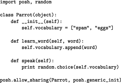 \begin{center}\vbox{\input{sources/Parrot.py.verbatim}
}\end{center}